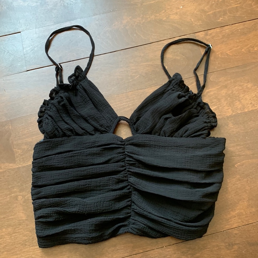 Black Zara crop top